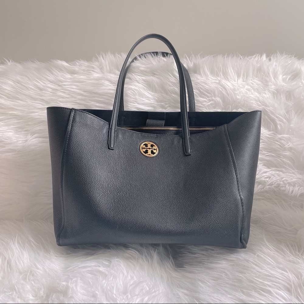 Tory Burch Carson Leather Tote - Picture 1 of 12